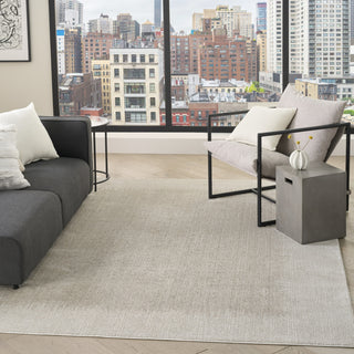 Nourison Grand Street GRN03 Ivory Beige Area Rug by DKNY Corner Image