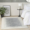 Nourison Grand Street GRN04 Ivory Blue Area Rug by DKNY Room Image Feature