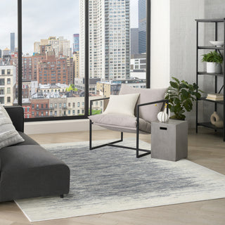 Nourison Grand Street GRN04 Ivory Blue Area Rug by DKNY Room Image Feature