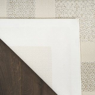 Nourison Grand Street GRN05 Ivory Taupe Area Rug by DKNY Corner Image