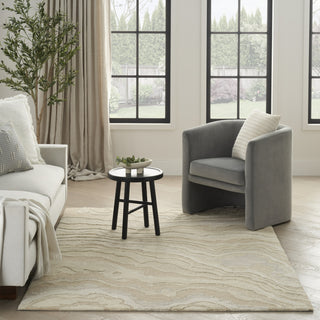 Nourison Graceful GRU01 Beige Area Rug Room Image Feature