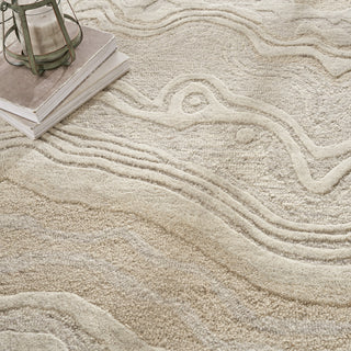 Nourison Graceful GRU01 Beige Area Rug Corner Image