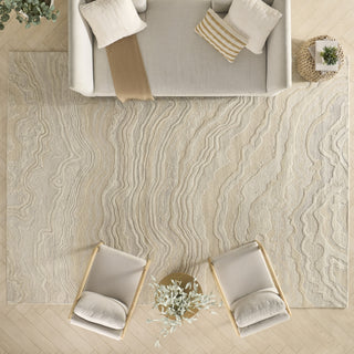 Nourison Graceful GRU01 Beige Area Rug Room Image Feature
