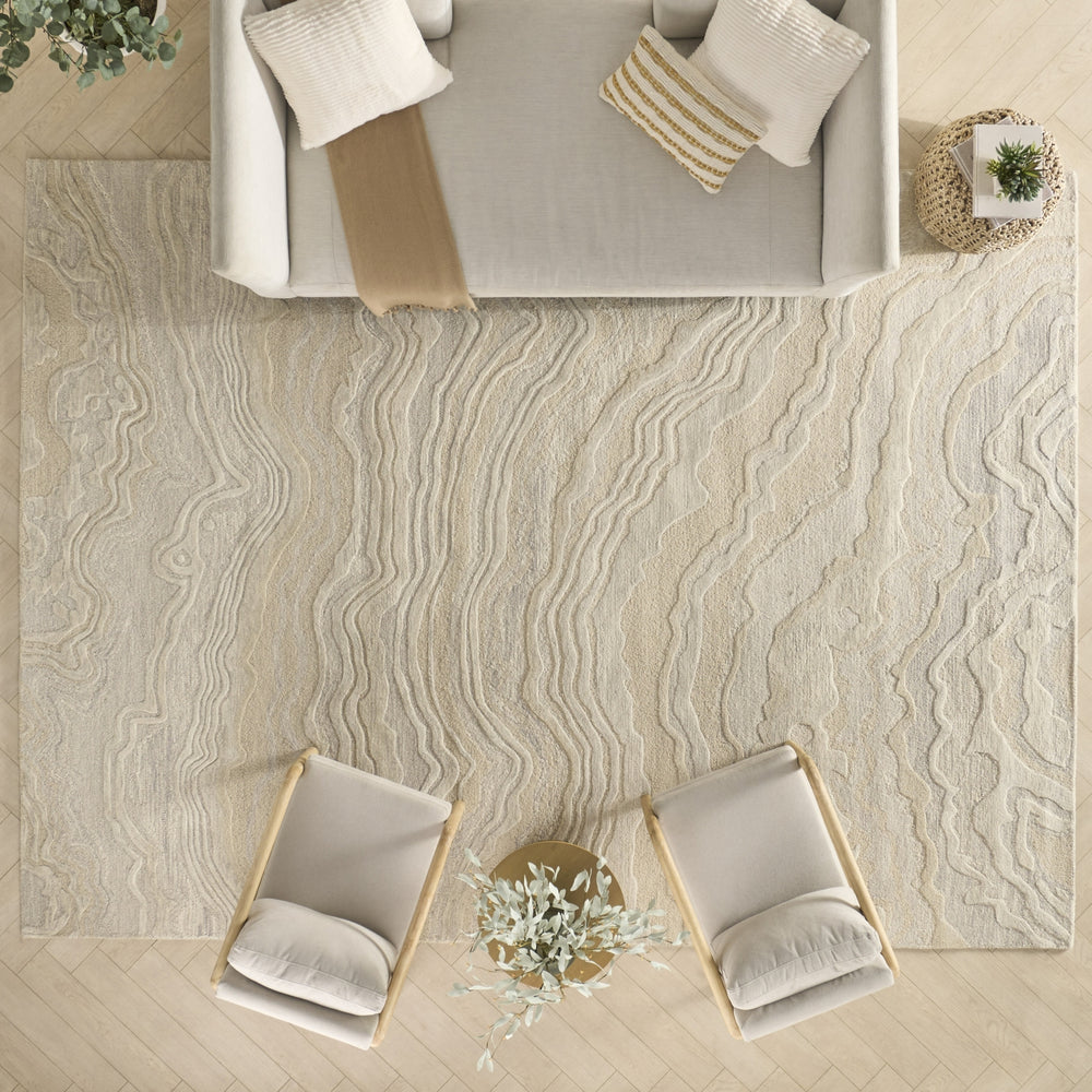 Nourison Graceful GRU01 Beige Area Rug Room Image Feature