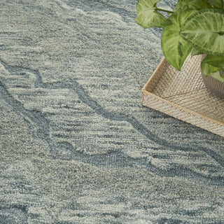 Nourison Graceful GRU01 Blue Area Rug Close Up