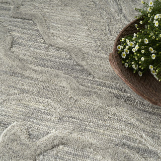 Nourison Graceful GRU01 Grey Area Rug Texture