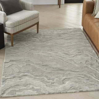 Nourison Graceful GRU01 Grey Area Rug Room Scene 3