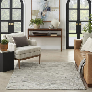 Nourison Graceful GRU01 Grey Area Rug Room Scene 2