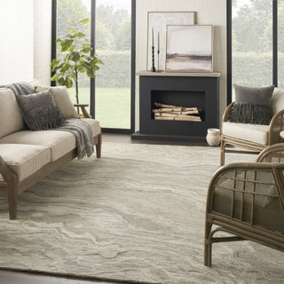 Nourison Graceful GRU01 Grey Area Rug Room Scene 4