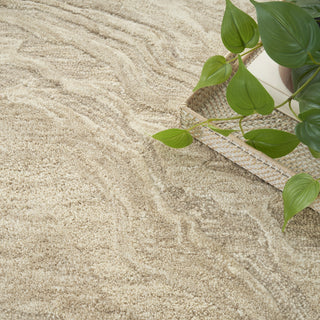 Nourison Graceful GRU01 Taupe Area Rug Corner Image