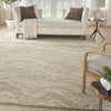 Nourison Graceful GRU01 Taupe Area Rug Corner Image