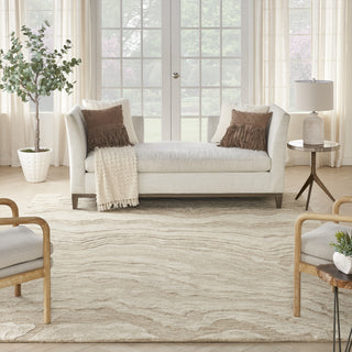 Nourison Graceful GRU01 Taupe Area Rug Room Image Feature