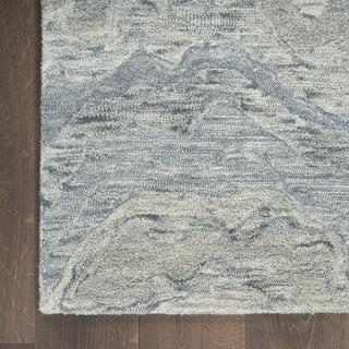 Nourison Graceful GRU01 Blue Area Rug Corner Image