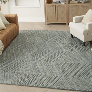 Nourison Graceful GRU03 Blue Area Rug Corner Image