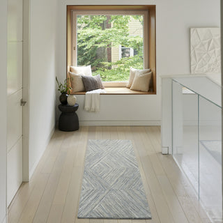 Nourison Graceful GRU03 Blue Area Rug Corner Image