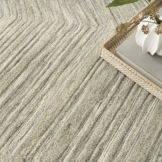 Nourison Graceful GRU03 Grey Area Rug Corner Image