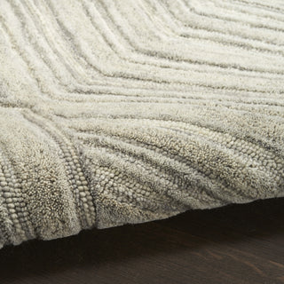 Nourison Graceful GRU03 Grey Area Rug Corner Image