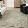 Nourison Graceful GRU03 Grey Area Rug Corner Image