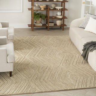 Nourison Graceful GRU03 Taupe Area Rug Corner Image