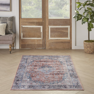 Nourison Grand Washables GRW01 Blue Multicolor Area Rug Room Image Feature
