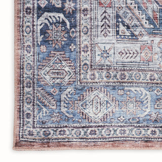 Nourison Grand Washables GRW01 Blue Multicolor Area Rug Texture Image