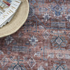 Nourison Grand Washables GRW01 Blue Multicolor Area Rug Corner Image