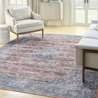 Nourison Grand Washables GRW01 Blue Multicolor Area Rug Corner Image