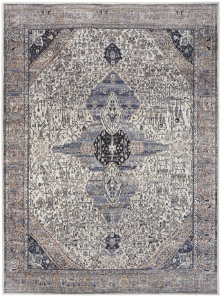 Nourison Grand Washables GRW05 Ivory Blue Area Rug main image