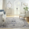 Nourison Grand Washables GRW05 Ivory Blue Area Rug Room Image Feature