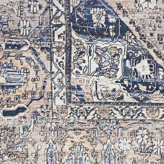Nourison Grand Washables GRW05 Ivory Blue Area Rug Swatch Image