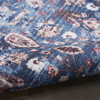 Nourison Grand Washables GRW06 Blue Brick Area Rug Corner Image