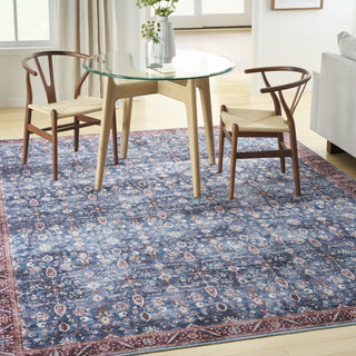 Nourison Grand Washables GRW06 Blue Brick Area Rug Corner Image