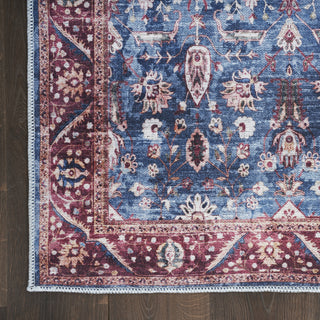 Nourison Grand Washables GRW06 Blue Brick Area Rug Detail Image