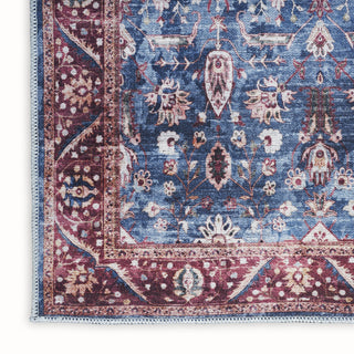 Nourison Grand Washables GRW06 Blue Brick Area Rug Texture Image