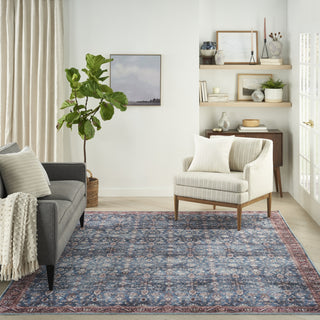 Nourison Grand Washables GRW06 Blue Brick Area Rug Room Image Feature