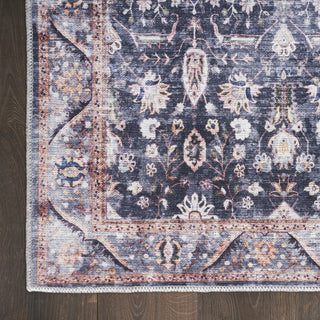 Nourison Grand Washables GRW06 Navy Ivory Area Rug Detail Image