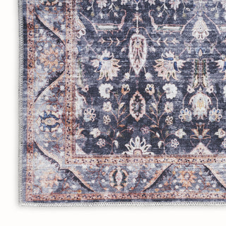 Nourison Grand Washables GRW06 Navy Ivory Area Rug Texture Image