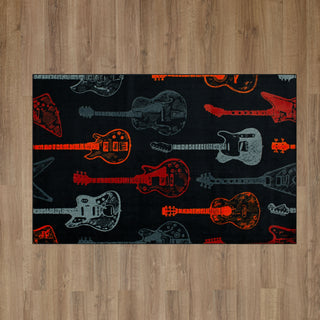 Mohawk Home Prismatic Guitar Montage Red Area Rug