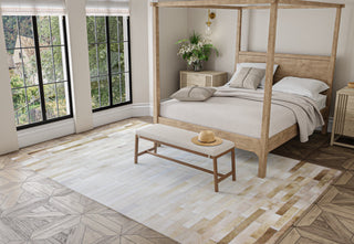 Bashian Santa Fe H112-H5 Camel Area Rug Lifestyle Image Feature