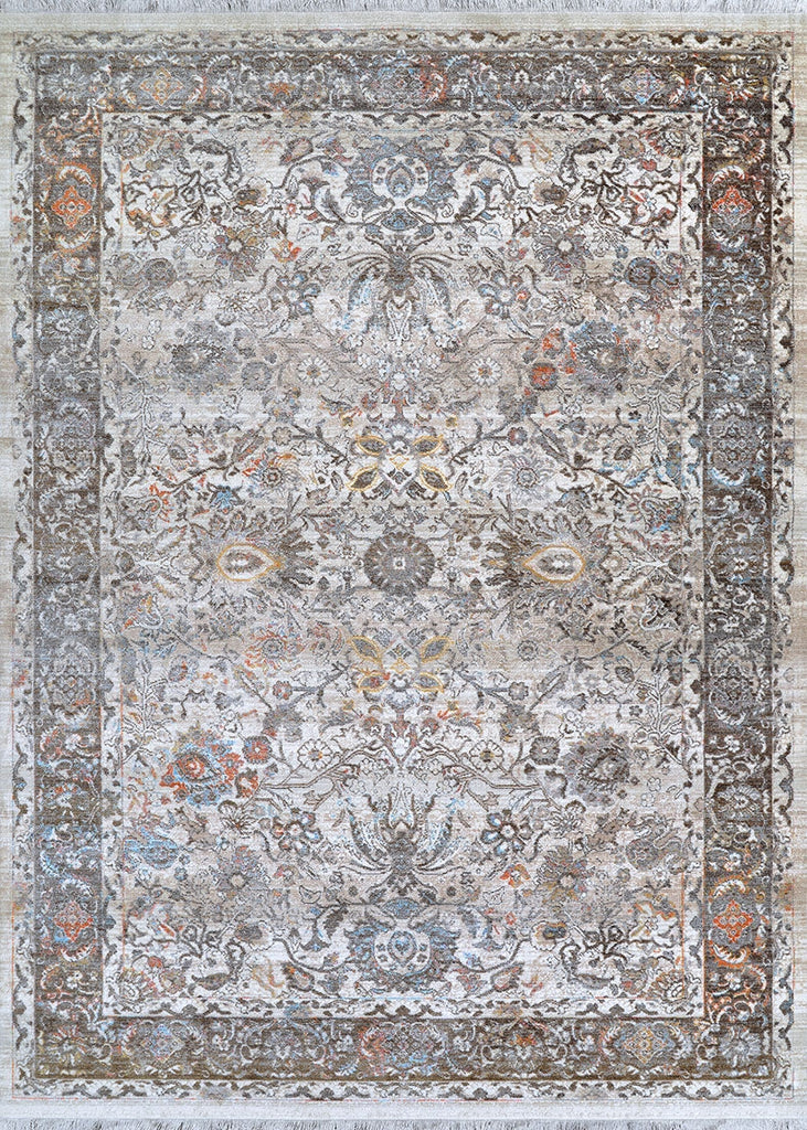 Couristan Halli Floral Kashan Beige/Mocha Area Rug main image