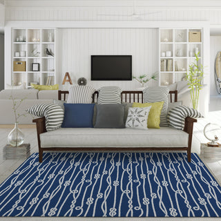 Dalyn Harbor HA7 Navy Area Rug Lifestyle Image Feature