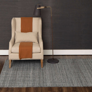 Karastan Haberdasher Graphite Area Rug Room Scene Image Feature