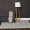 Karastan Haberdasher Silver Area Rug Room Scene Image Feature