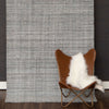 Karastan Haberdasher Silver Area Rug Room Scene Image Feature