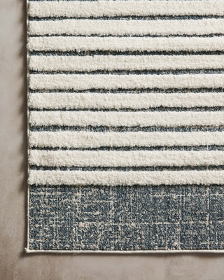 Loloi Hagen HAG-01 White / Ocean Area Rug Corner Image
