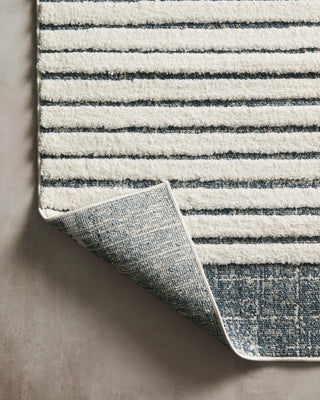 Loloi Hagen HAG-01 White / Ocean Area Rug Backing Image