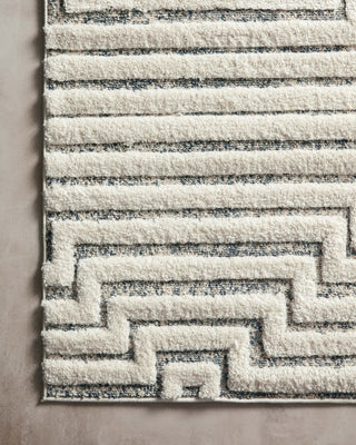 Loloi Hagen HAG-03 White / Sky Area Rug Corner Image