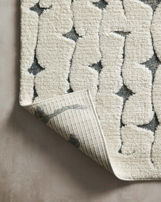 Loloi Hagen HAG-04 White / Navy Area Rug Backing Image