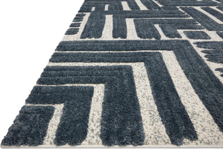 Loloi II Hagen HAG-05 Blue / White Area Rug Corner Image