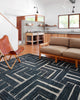 Loloi II Hagen HAG-05 Blue / White Area Rug Corner Image